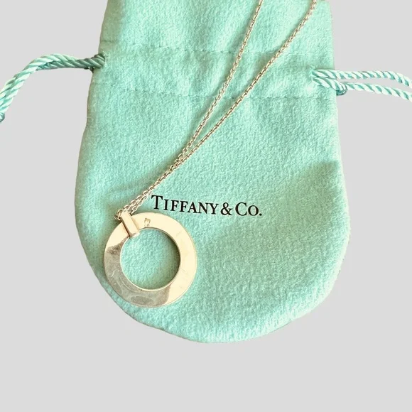 *SOLD* Authentic Tiffany & Co 1837 Round Circle Necklace Vintage / Retired - Picture 2 of 4